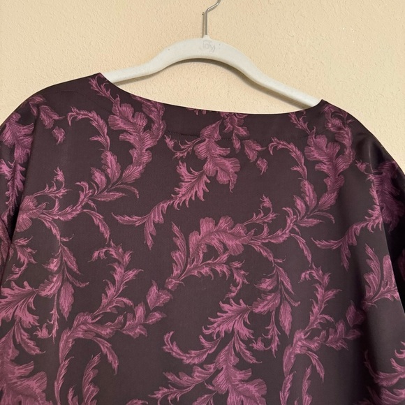 SOFT SURROUNDINGS Top Size Small Wine Botanical Selina Purple NWT - Picture 9 of 15